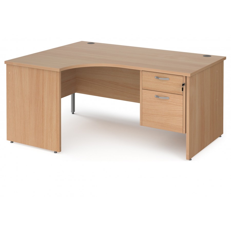 Maestro Panel end Ergonomic desk with Two Drawer Pedestal